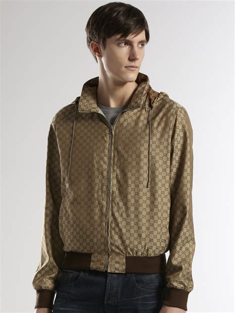 blouson homme gucci|Gucci hooded jacket men.